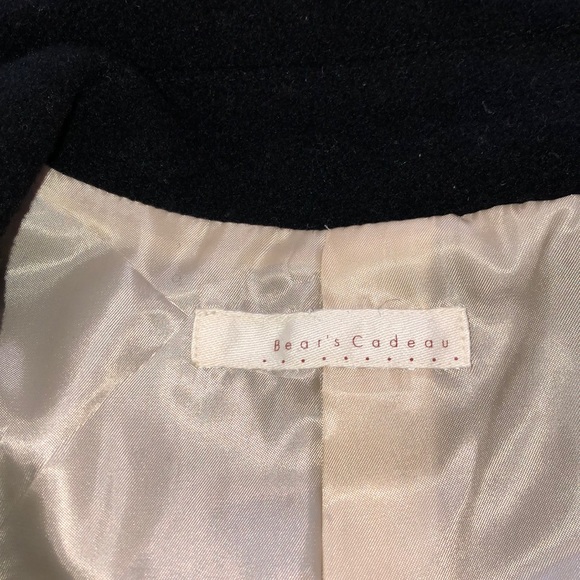 NEVER WORN BLACK WOOL SHORT PEACOAT JACKET - Picture 6 of 6